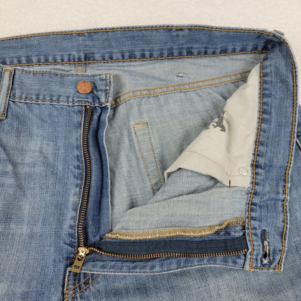 Levis 505 Regular Fit Straight Leg Jeans Mens 38 x 30 Measures 37 x 29 Blue Cott